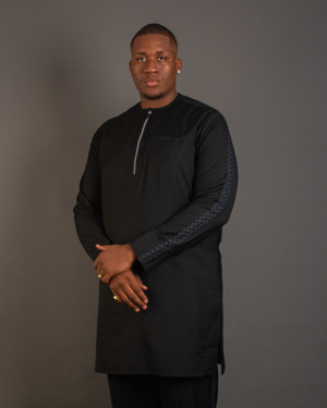 grey The Blue Satin Freehand